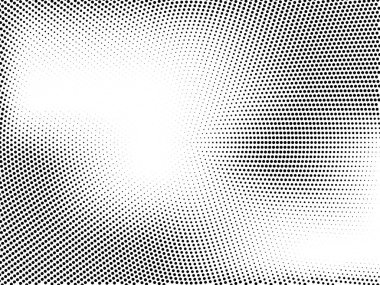 Noktalı yarı tonlu monokrom dokusu. Minimalizm, vektör. Siyah ve beyaz renkler. Posterler, web siteleri, kartvizitler, kartpostallar, iç tasarım için arka plan.