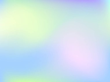 Bulanık eğimli arkaplan. Yaratıcı modern kavram, vektör çizimi. Kapak için holografik spektrum.