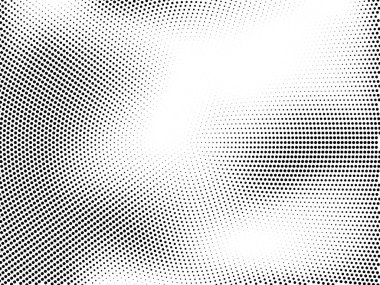 Noktalı yarı tonlu monokrom dokusu. Minimalizm, vektör. Siyah ve beyaz renkler. Posterler, web siteleri, kartvizitler, kartpostallar, iç tasarım için arka plan.