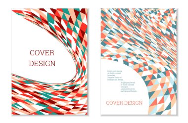 Rüzgarla birlikte çok renkli üçgenlerin parlak bir yaması gelişir. Parlak alışılmadık kapak ya da arka plan tasarımı. İki şablon kümesi