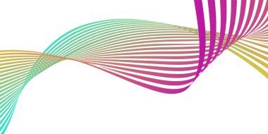 Kapak tasarımı Tasarım şablonu. Moda afişi ve poster oluşturmak için soyut gradyan dalga çizgilerine sahip yaratıcı arkaplanlar