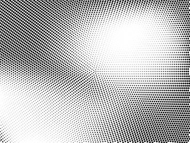 Noktalı yarı tonlu monokrom dokusu. Minimalizm, vektör. Siyah ve beyaz renkler. Posterler, web siteleri, kartvizitler, kartpostallar, iç tasarım için arka plan.