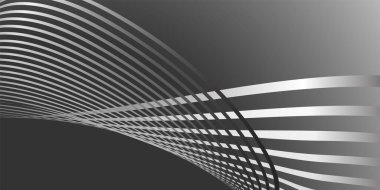 Kapak tasarımı Tasarım şablonu. Moda afişleri ve poster yapmak için soyut gradyan dalga çizgileri olan yaratıcı arka planlar. Gri metalik