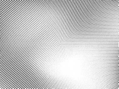 Noktalı yarı tonlu monokrom dokusu. Minimalizm, vektör. Siyah ve beyaz renkler. Posterler, web siteleri, kartvizitler, kartpostallar, iç tasarım için arka plan.