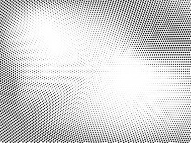 Noktalı yarı tonlu monokrom dokusu. Minimalizm, vektör. Siyah ve beyaz renkler. Posterler, web siteleri, kartvizitler, kartpostallar, iç tasarım için arka plan.