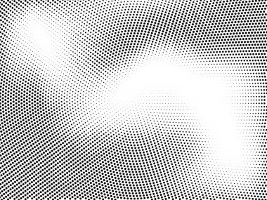 Noktalı yarı tonlu monokrom dokusu. Minimalizm, vektör. Siyah ve beyaz renkler. Posterler, web siteleri, kartvizitler, kartpostallar, iç tasarım için arka plan.