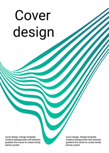 波線やリボン 多色グラデーション トレンディーなバナー ポスターを作成するための抽象的なグラデーション波線と創造的な珍しい背景 ベクトルエプス — ストックベクタ