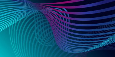 Kapak tasarımı Tasarım şablonu. Moda afişi ve poster oluşturmak için soyut gradyan dalga çizgilerine sahip yaratıcı arkaplanlar