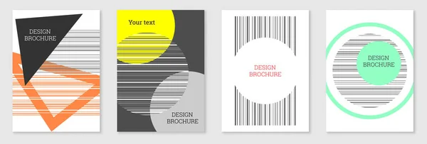 Geometrik Kapak Tasarımı Hazır Memphis Tarzında Soyut Sıradışı Bir Geçmiş — Stok Vektör
