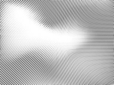 Noktalı yarı tonlu monokrom dokusu. Minimalizm, vektör. Siyah ve beyaz renkler. Posterler, web siteleri, kartvizitler, kartpostallar, iç tasarım için arka plan.