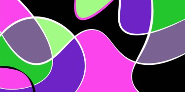 Soyut nörografi. Dalgalı çizgiler ve parlak çokgen sektörleri. Nörografik tasarım. Kapak, arkaplan, duvar kağıdı için soyut parlak desen.