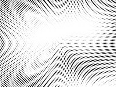 Noktalı yarı tonlu monokrom dokusu. Minimalizm, vektör. Siyah ve beyaz renkler. Posterler, web siteleri, kartvizitler, kartpostallar, iç tasarım için arka plan.