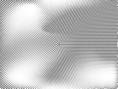 Noktalı yarı tonlu monokrom dokusu. Minimalizm, vektör. Siyah ve beyaz renkler. Posterler, web siteleri, kartvizitler, kartpostallar, iç tasarım için arka plan.