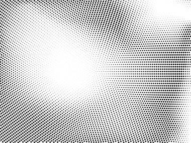 Noktalı yarı tonlu monokrom dokusu. Minimalizm, vektör. Siyah ve beyaz renkler. Posterler, web siteleri, kartvizitler, kartpostallar, iç tasarım için arka plan.