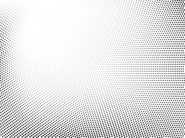 Noktalı yarı tonlu monokrom dokusu. Minimalizm, vektör. Siyah ve beyaz renkler. Posterler, web siteleri, kartvizitler, kartpostallar, iç tasarım için arka plan.