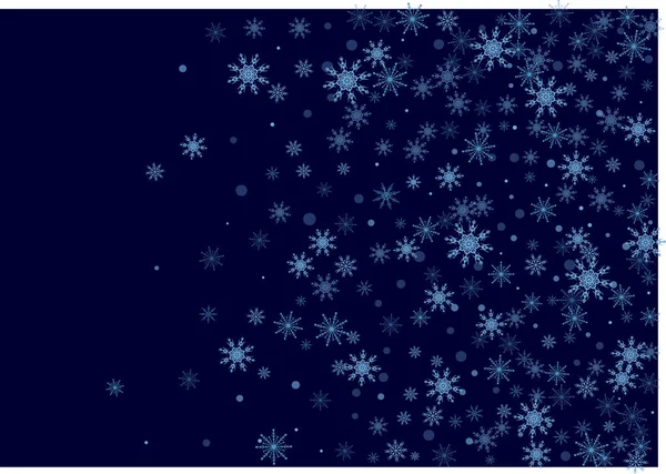 Рождественский Фон Голубые Нежные Снежинки Открываются Белом Фоне Праздник — стоковый вектор