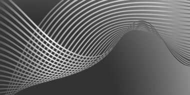 Dalgalı çizgiler ya da kurdeleler. Çok renkli çizgili gradyan. Moda afişi ve poster yapmak için soyut gradyan dalga çizgileri olan yaratıcı, sıra dışı bir arka plan. Vektörler