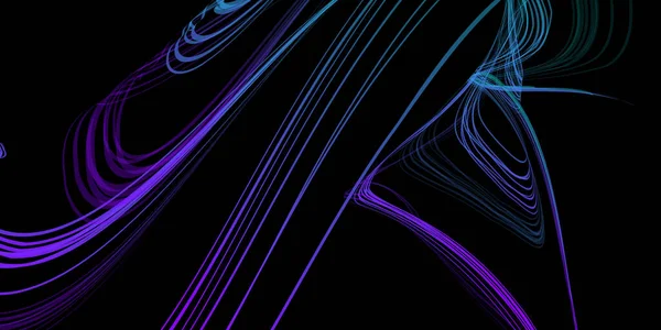 Абстрактна Геометрична Ілюстрація Каракулевих Хвиль Фетровою Ручкою Градієнтом Темному Тлі — стоковий вектор