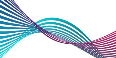 Kapak tasarımı Tasarım şablonu. Moda afişi ve poster oluşturmak için soyut gradyan dalga çizgilerine sahip yaratıcı arkaplanlar