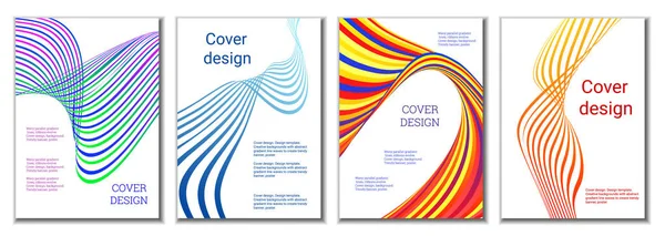 Ontwerp Van Covers Voor Tijdschriften Banners Posters Set Van Hoezen — Stockvector