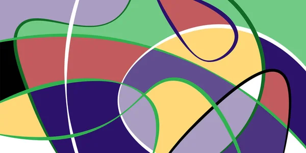 Абстрактна Неврографія Хвилясті Смуги Яскраві Полігони Нейрографічний Дизайн Абстрактний Яскравий — стоковий вектор