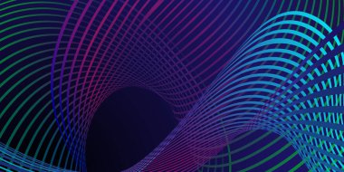 Kapak tasarımı Tasarım şablonu. Moda afişi ve poster oluşturmak için soyut gradyan dalga çizgilerine sahip yaratıcı arkaplanlar