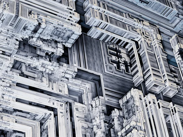 Surreal Futuristische Digitale Design Kunst Abstrakten Hintergrund Fraktale Illustration Für — Stockfoto