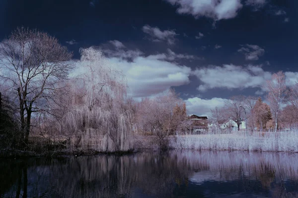 Infrared Photography Photo Landscape Sky Clouds Art Our World Infrared — Stok fotoğraf