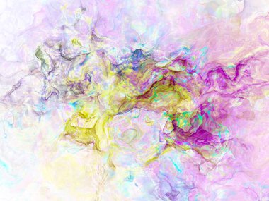 Soyut arkaplan çizimi, modern hipster fraktal alev grafiği. Renkli sürreal poster, afiş