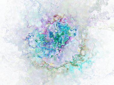 Soyut arkaplan çizimi, modern hipster fraktal alev grafiği. Renkli sürreal poster, afiş