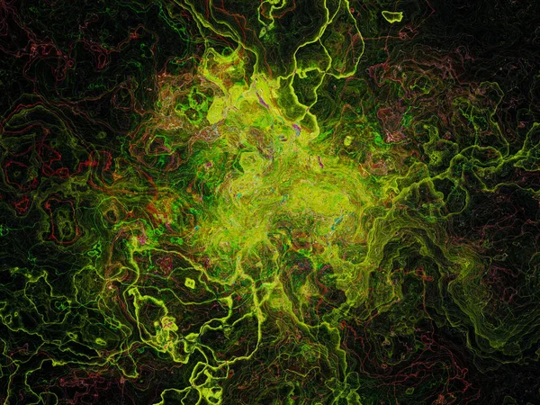 Soyut arkaplan çizimi, modern hipster fraktal alev grafiği. Renkli sürreal poster, afiş