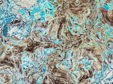 Soyut arkaplan çizimi, modern hipster fraktal alev grafiği. Renkli sürreal poster, afiş