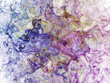 Soyut arkaplan çizimi, modern hipster fraktal alev grafiği. Renkli sürreal poster, afiş