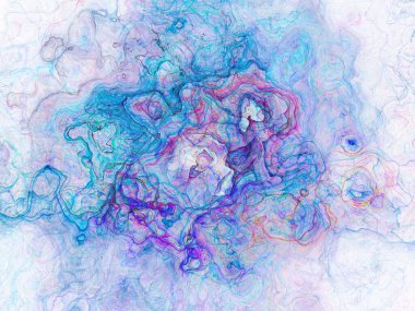 Soyut arkaplan çizimi, modern hipster fraktal alev grafiği. Renkli sürreal poster, afiş