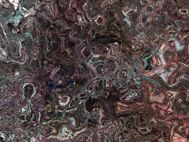 Soyut arkaplan çizimi, modern hipster fraktal alev grafiği. Renkli sürreal poster, afiş