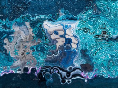 Soyut arkaplan çizimi, modern hipster fraktal alev grafiği. Renkli sürreal poster, afiş