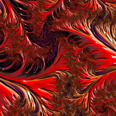 Soyut arkaplan çizimi, modern hipster fraktal alev grafiği. Renkli sürreal poster, afiş