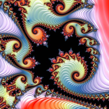 Soyut arkaplan çizimi, modern hipster fraktal alev grafiği. Renkli sürreal poster, afiş