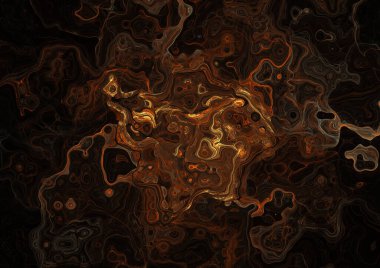 Soyut arkaplan çizimi, modern hipster fraktal alev grafiği. Renkli sürreal poster, afiş