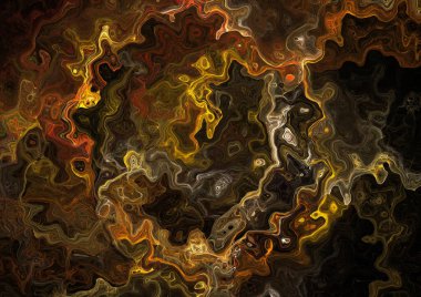 Soyut arkaplan çizimi, modern hipster fraktal alev grafiği. Renkli sürreal poster, afiş