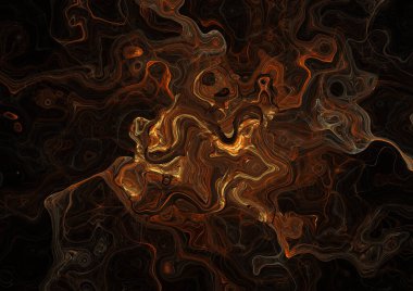 Soyut arkaplan çizimi, modern hipster fraktal alev grafiği. Renkli sürreal poster, afiş