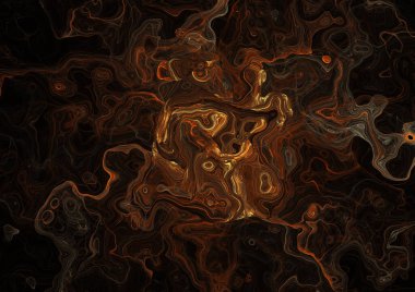 Soyut arkaplan çizimi, modern hipster fraktal alev grafiği. Renkli sürreal poster, afiş