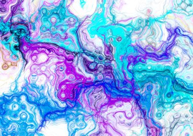 Soyut arkaplan çizimi, modern hipster fraktal alev grafiği. Renkli sürreal poster, afiş