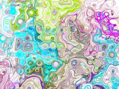 Soyut arkaplan çizimi, modern hipster fraktal alev grafiği. Renkli sürreal poster, afiş