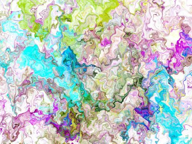 Soyut arkaplan çizimi, modern hipster fraktal alev grafiği. Renkli sürreal poster, afiş