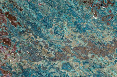 Soyut arkaplan çizimi, modern hipster fraktal alev grafiği. Renkli sürreal poster, afiş