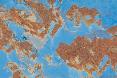 Soyut arkaplan çizimi, modern hipster fraktal alev grafiği. Renkli sürreal poster, afiş