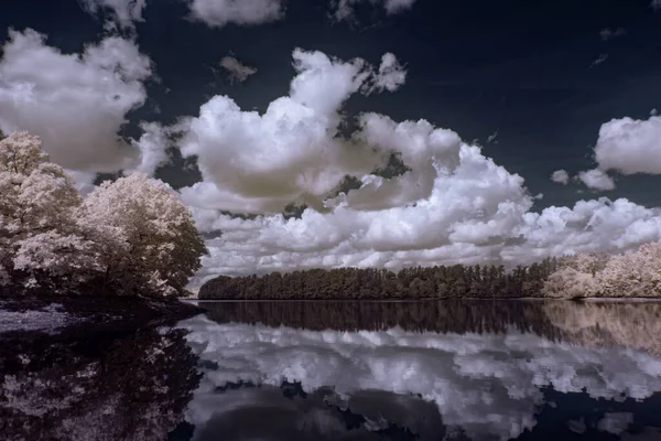 Infrared Photography Photo Landscape Sky Clouds Art Our World Infrared — Zdjęcie stockowe