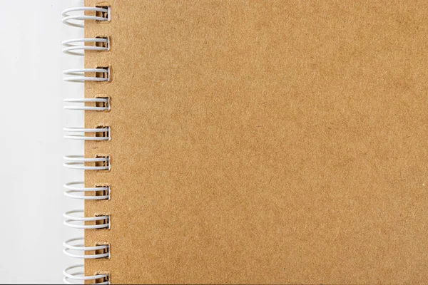 Ambachtelijke blad notebook achtergrond — Stockfoto