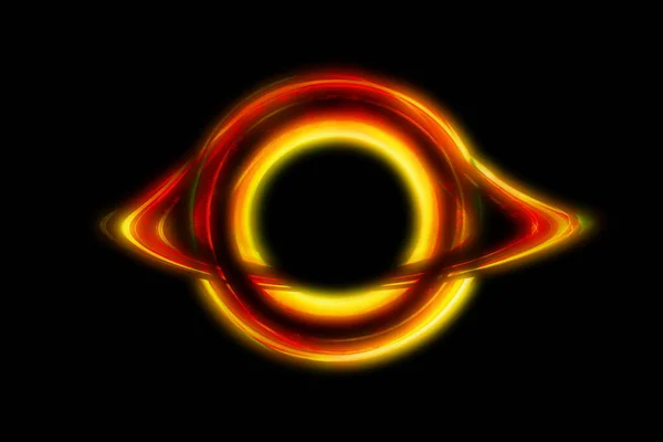 Ağ yazıları, posterler vs. için siyah arkaplan üzerinde bir kara delik gösteren soyut çizimler.